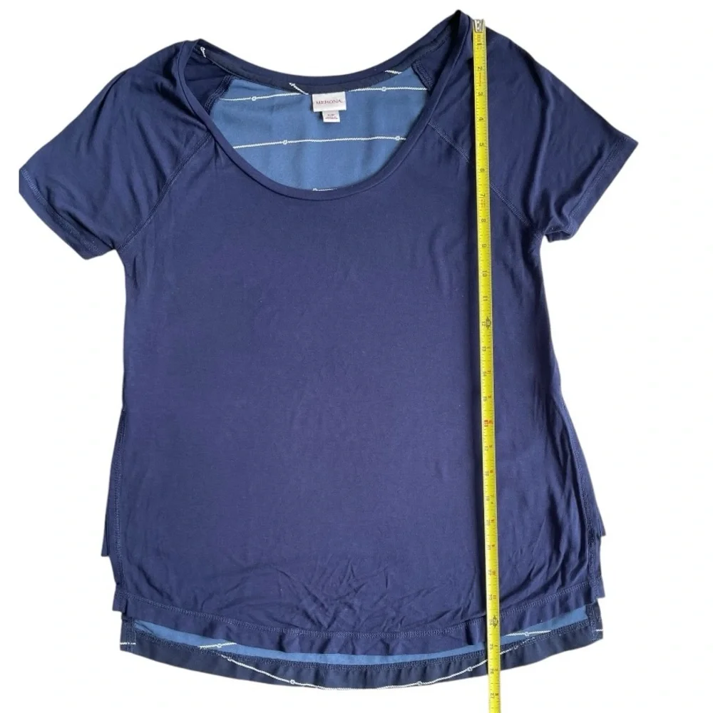Merona Navy Blue Nautical Knots Blouse Top Shirt Size Small - Picture 8 of 8
